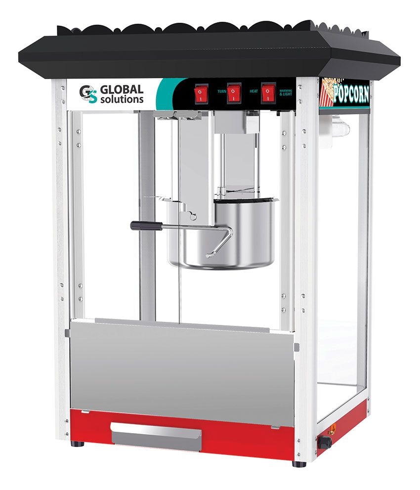 Global Solutions Popcorn Popper, 12 Ounce Capacity