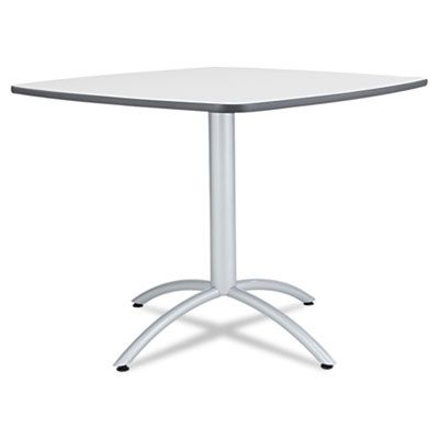 Iceberg Cafe Table, Breakroom Table, 36w x 36d x 29h, Gray Melamine Top, Steel Legs
