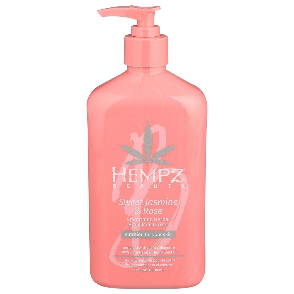 Hempz Sweet Jasmine and Rose Smoothing Herbal Body Moisturizer, 17 Fluid Ounce -- 3 per case