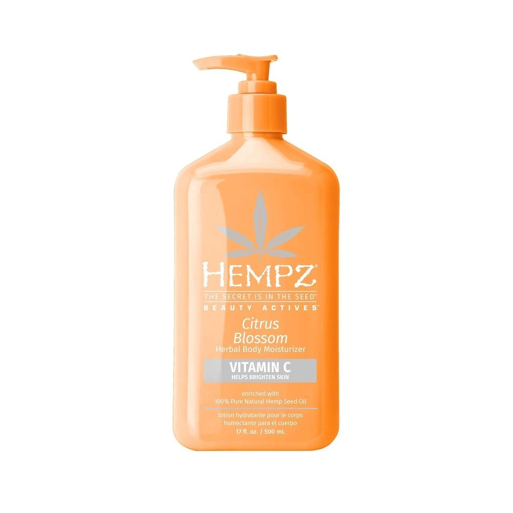 Hempz Beauty Actives Citrus Blossom Herbal Body Moisturizer with Brightening Vitamin C, 17 Fluid Ounce