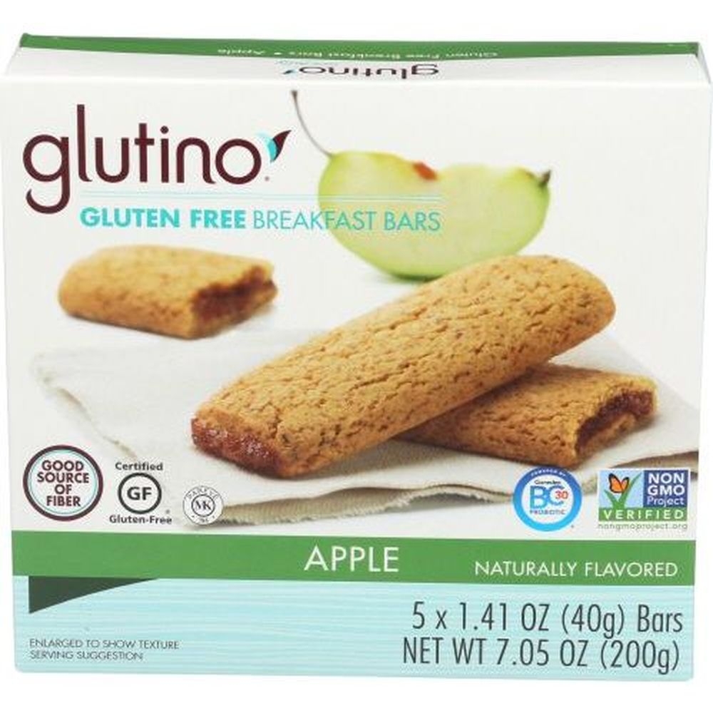 Glutino Gluten Free Apple Cinnamon Oven Baked Breakfast Bar, 7.05 Ounce -- 12 Per Case