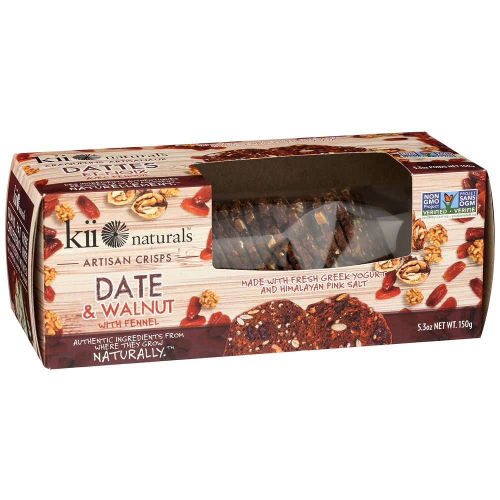 Kii Naturals Dates and Walnuts Artisan Crisps, 5.3 Ounce -- 12 per case