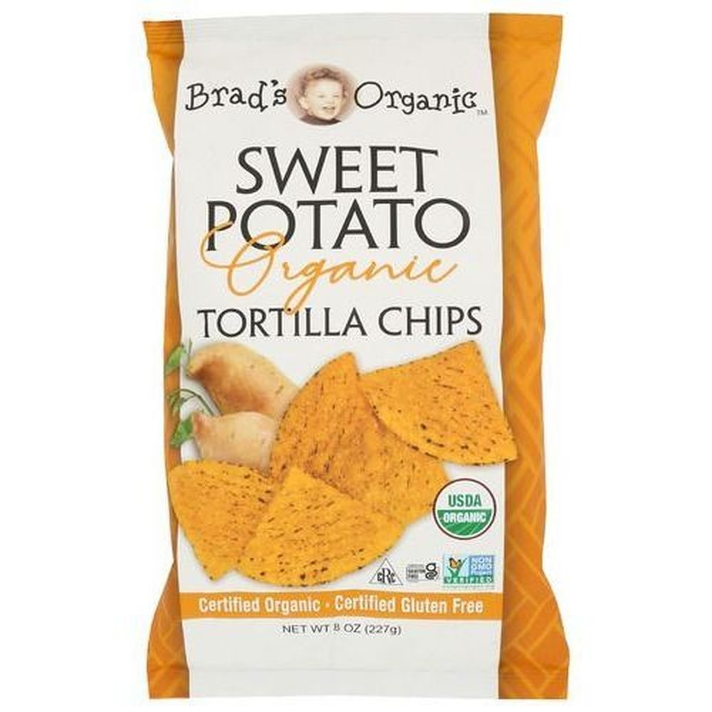 Brads Organic Sweet Potato Tortilla Chips, 8 Ounce -- 12 per case