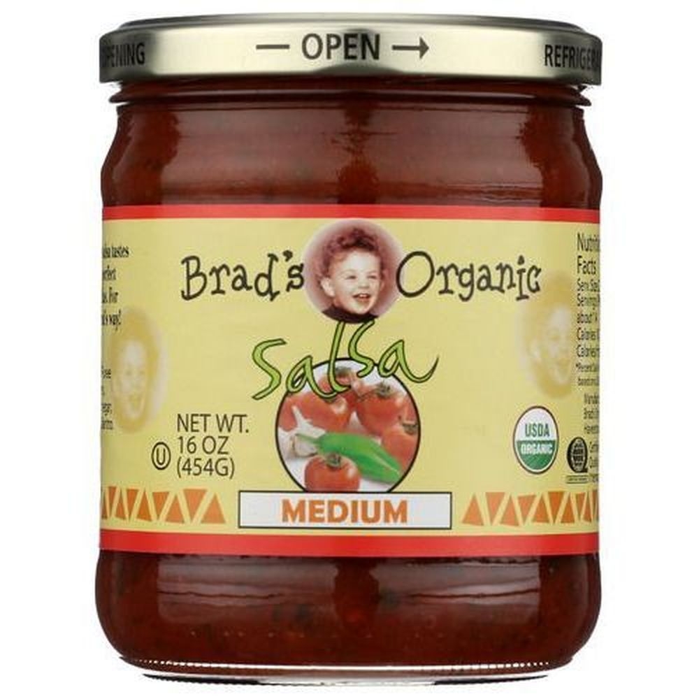 Brads Organic Medium Salsa, 16 Ounce -- 12 per case