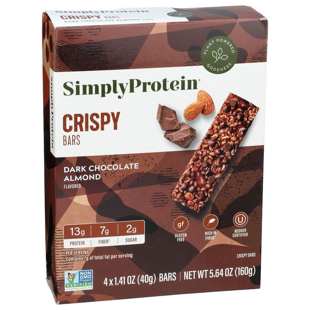 Simply Protein Dark Chocolate Almond Crispy Bar, 5.64 Ounce -- 6 per case