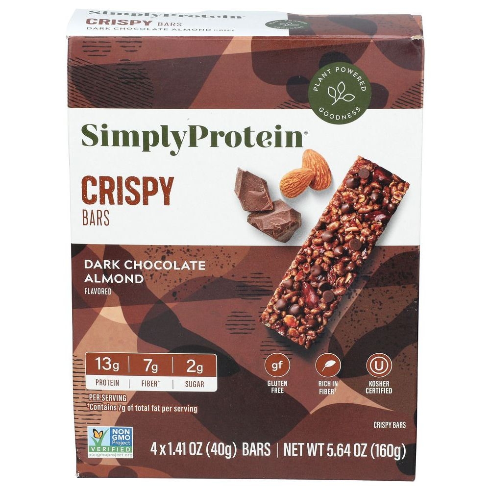 Simply Protein Dark Chocolate Almond Crispy Bar, 5.64 Ounce -- 6 per case