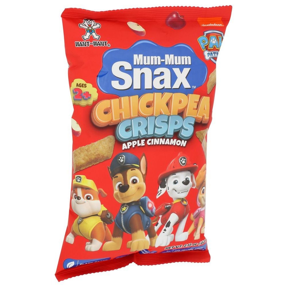 Want Want Mum Mum Snax Apple Cinnamon Chickpeas Crisps, 2.12 Ounce -- 8 per case