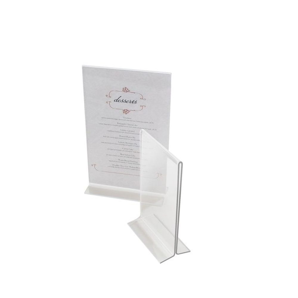 Cal-Mil Acrylic T-Type Tabletop Cardholder, 4 x 6 inch