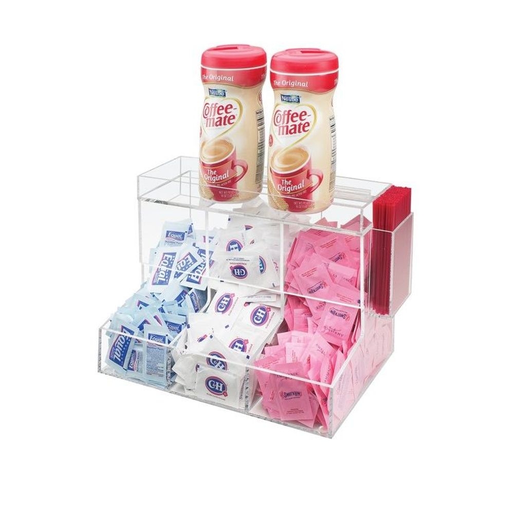 Cal-Mil Classic 3 Section Coffee Condiment Organizer, 12 x 8 x 9.25 inch