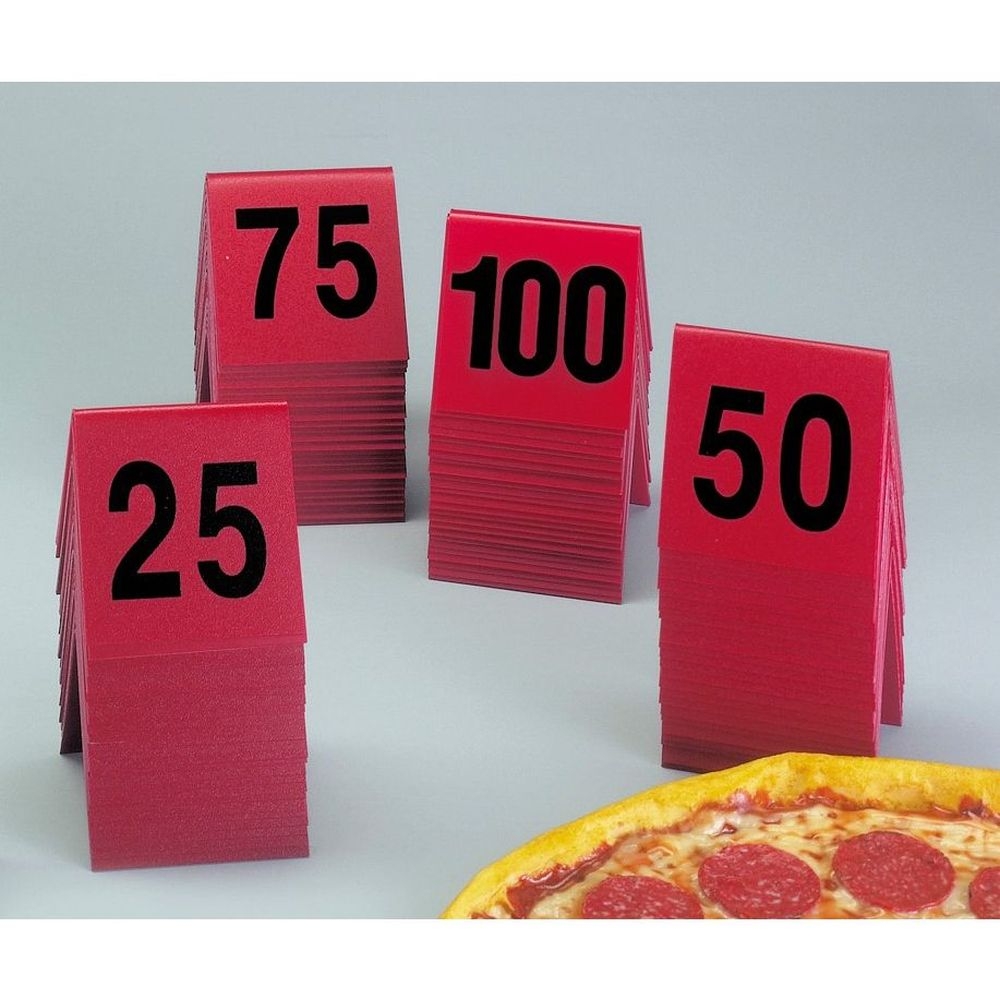 Cal-Mil Break Resistant Numbered Tent - 3 x 3 inch, Set 76 to 100