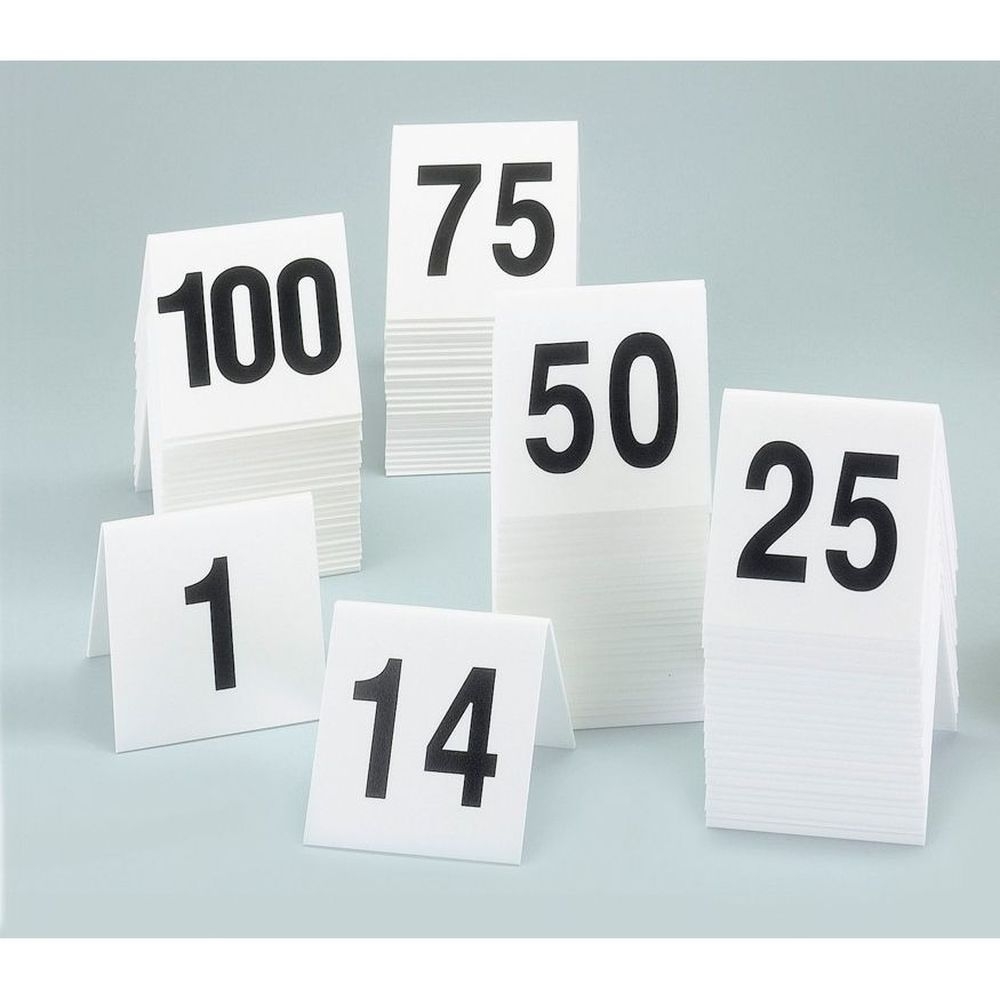 Cal-Mil Break Resistant Numbered Tent - 3 x 3 inch, Set 51 to 75.