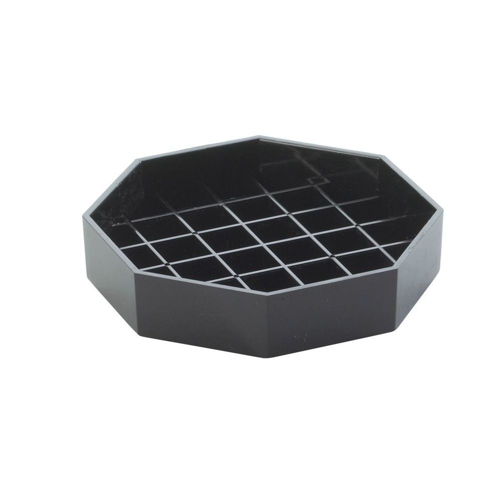 Cal-mil Classic Black Octagon Drip Tray, 4 X 4 X 1 Inch -- 12 Per Case