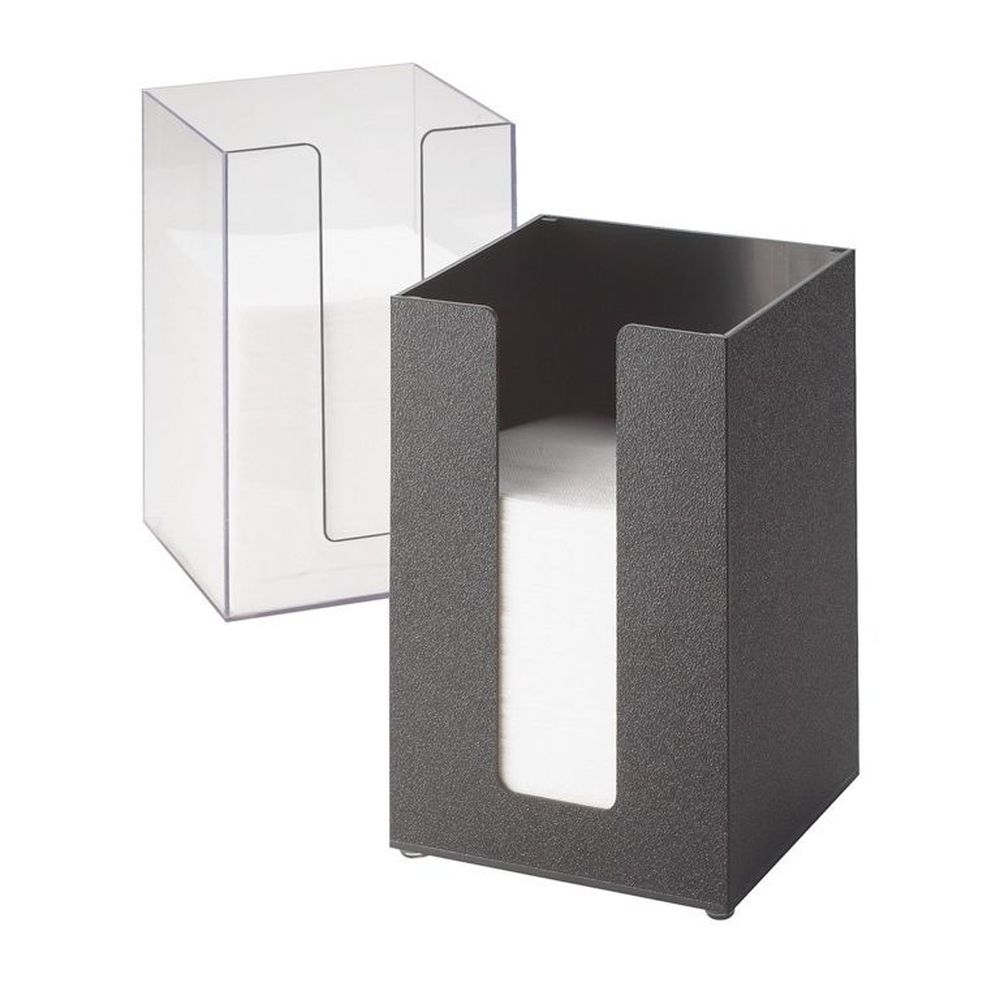 Cal-Mil Classic Black Counter or Wall Mount Napkin Organizer, 5 1/2 x 8 inch -- 2 per case