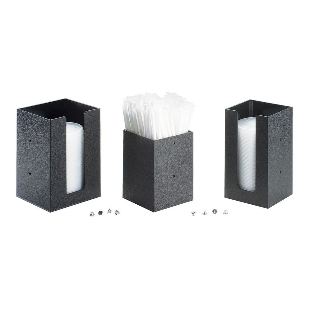 Cal-Mil Classic Black Acrylic Modular Countertop Straw Holder, 4.25 x 4.25 x 6 inch -- 4 per case