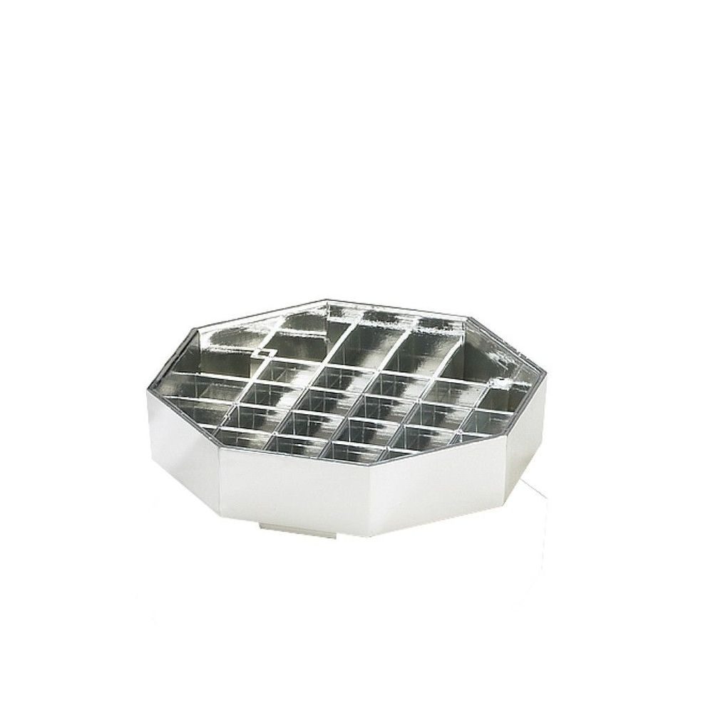 Cal-mil Classic Chrome Octagon Drip Tray, 4 X 4 X 1 Inch -- 12 Per Case
