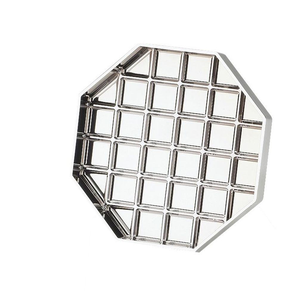 Cal-mil Classic Chrome Octagon Drip Tray, 6 X 6 X 1 Inch -- 12 Per Case