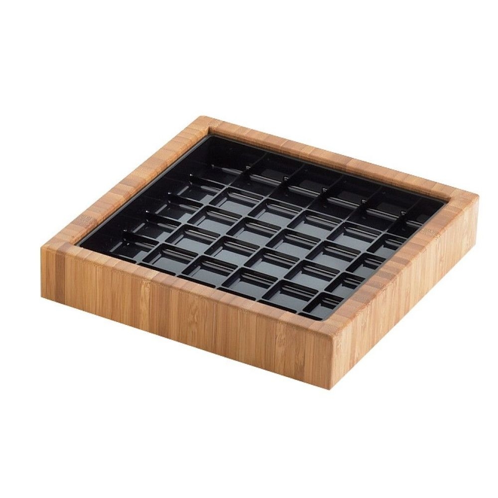 Cal-Mil Bamboo Drip Tray, 6 x 6 x 1.5 inch -- 12 per case