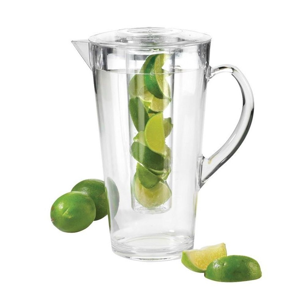 Cal-Mil 2 Liter Polycarbonate Pitcher with Infusion Chamber, 9 x 9 x 10 inch