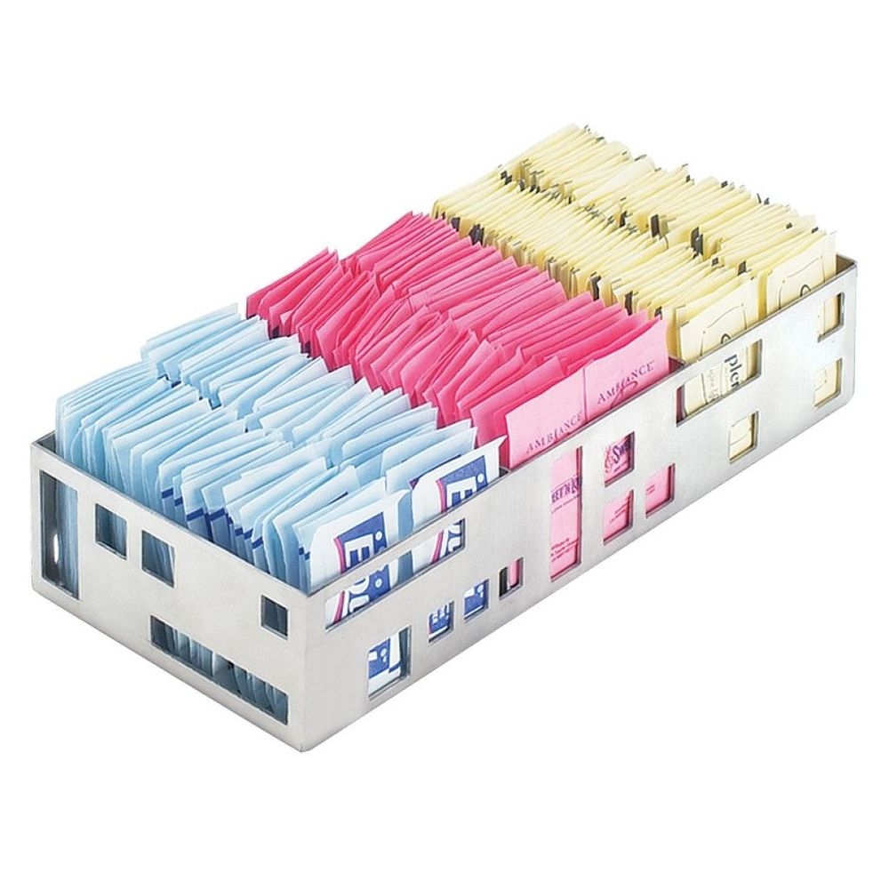 Cal-Mil Stainless Steel Squared Packet Organizer, 9.5 x 4.5 x 2 inch