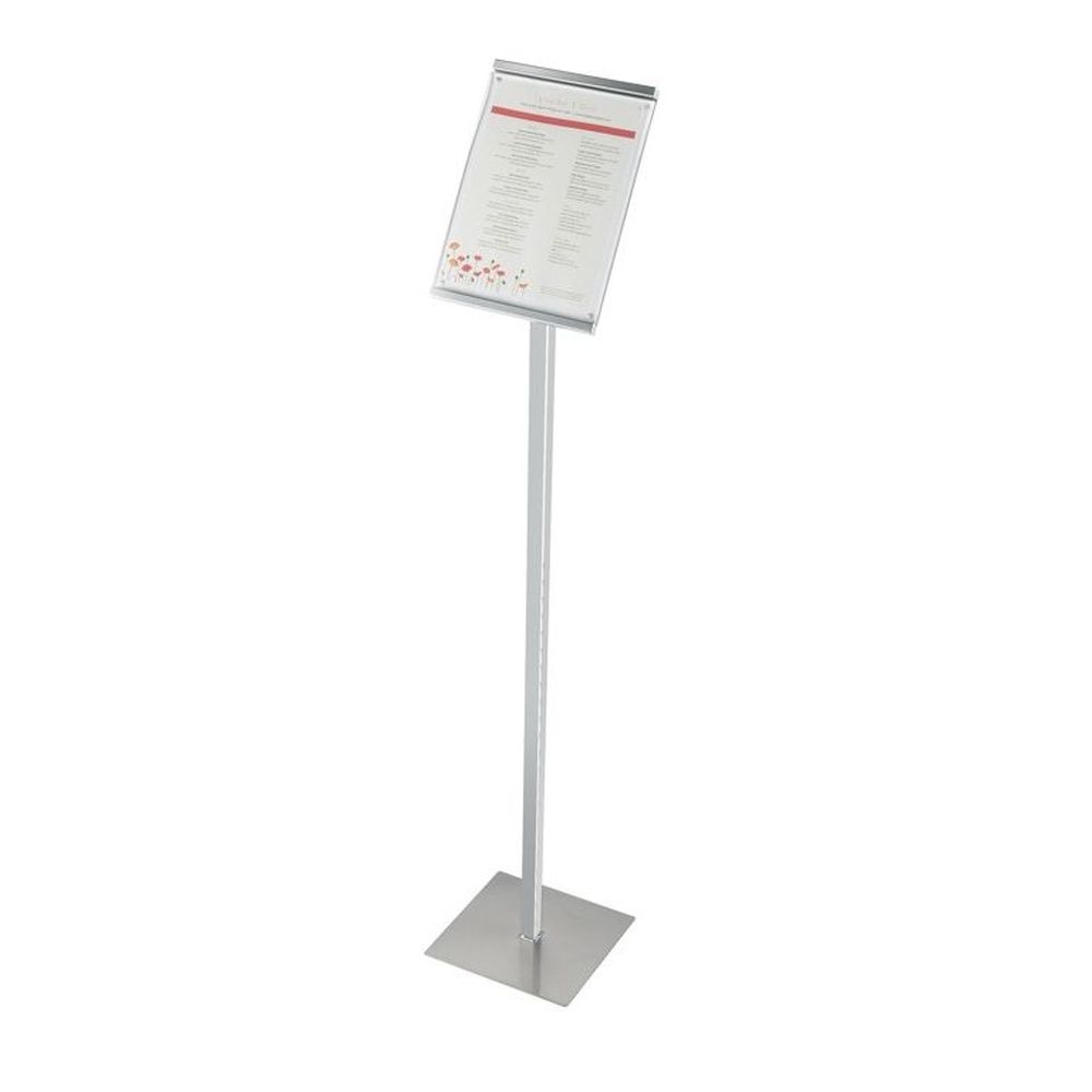 Cal-Mil Silver One by One Metal Magnetic Sign Display, 8.75 x 8.75 x 46.125 inch