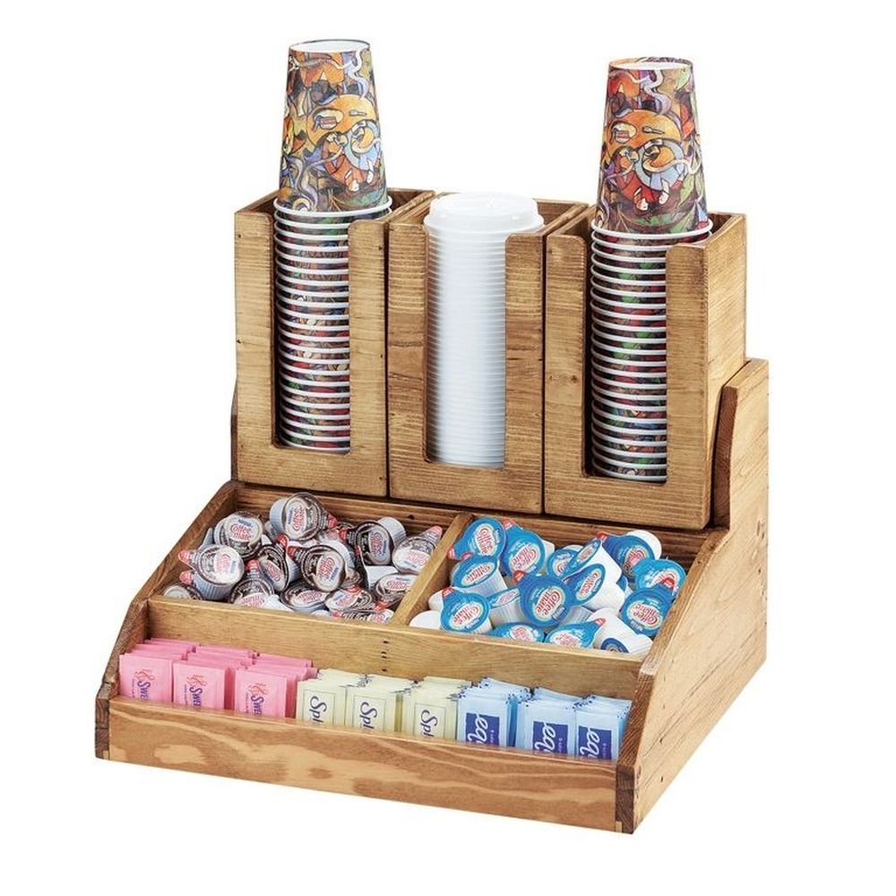 Cal-Mil Midnight Bamboo Condiment Station, 15 x 14.375 x 9.25 inch