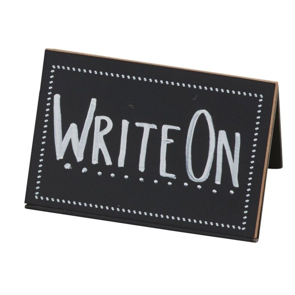 Cal-Mil Blank Chalkboard Write On Tent, 3 x 2 x 2 inch