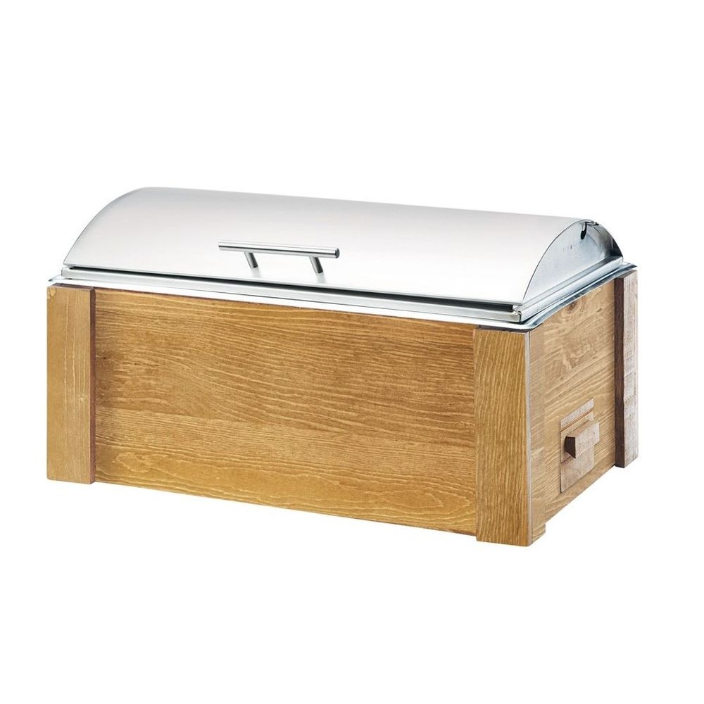 Cal-Mil Madera Chafer with Stainless Steel Lid, 23 x 14.5 x 13.5 inch