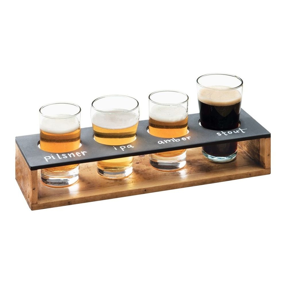 Cal-Mil Madera Beer Taster Caddy, 13 x 4 x 2.5 inch -- 6 per case