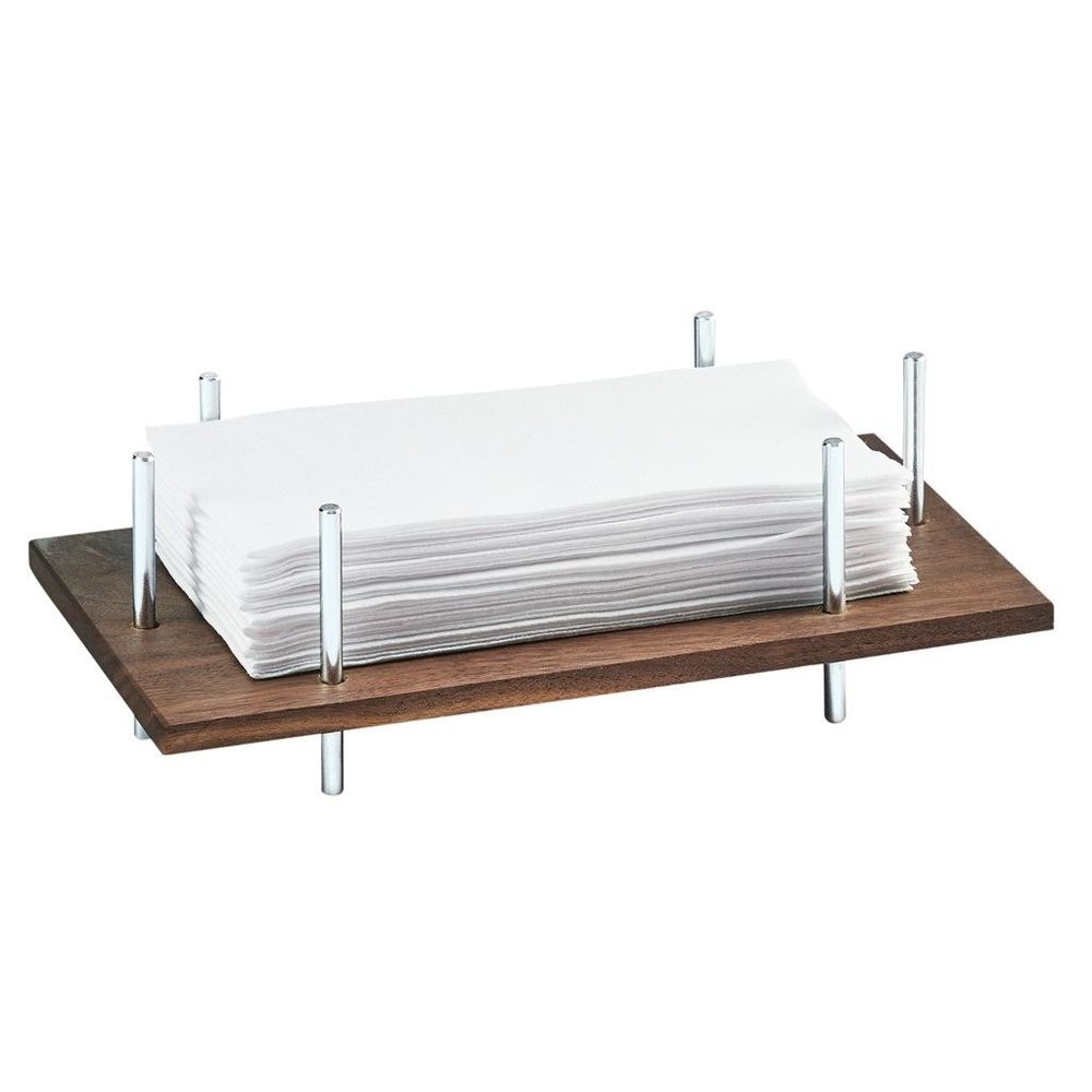 Cal-Mil Mid Century Napkin Holder with Chrome Frame, 10 x 5.5 x 3.5 inch