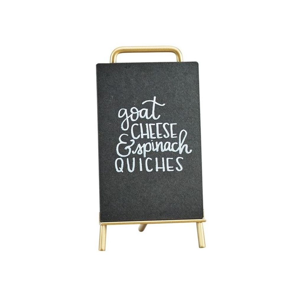 Cal-Mil Brass Mid Century Sign Holder, 4 x 3 x 8 inch