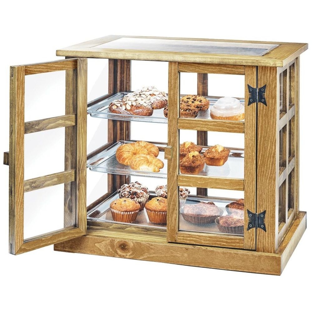 Cal-Mil Madera 13 x 18 inch 3 Tray Paneled Bakery Case, 17 x 25 x 23 inch