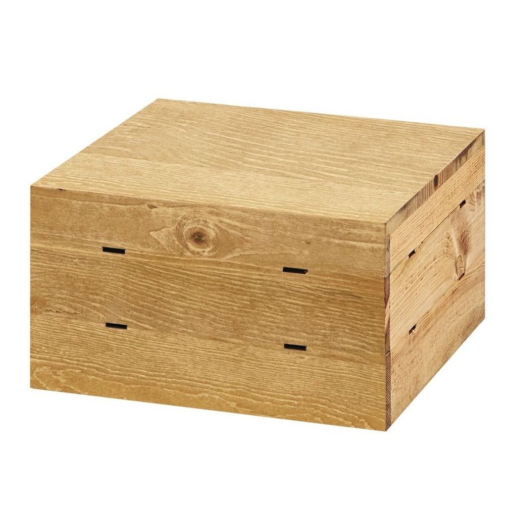 Cal-Mil Madera Reclaimed Wood Square Crate Riser, 12 x 12 x 7 inch