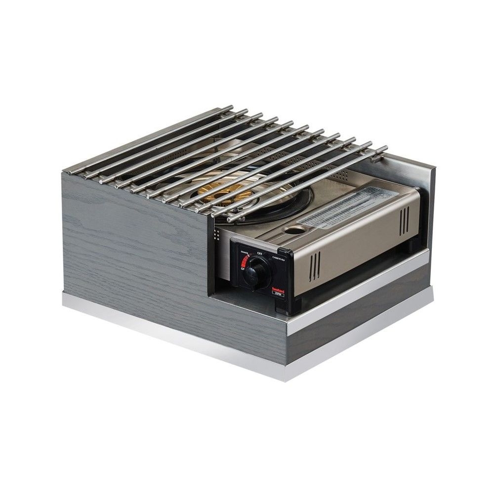 Cal-Mil Oak Ashwood Gray Butane Stove Frame, 12 x 14 x 7.5 inch