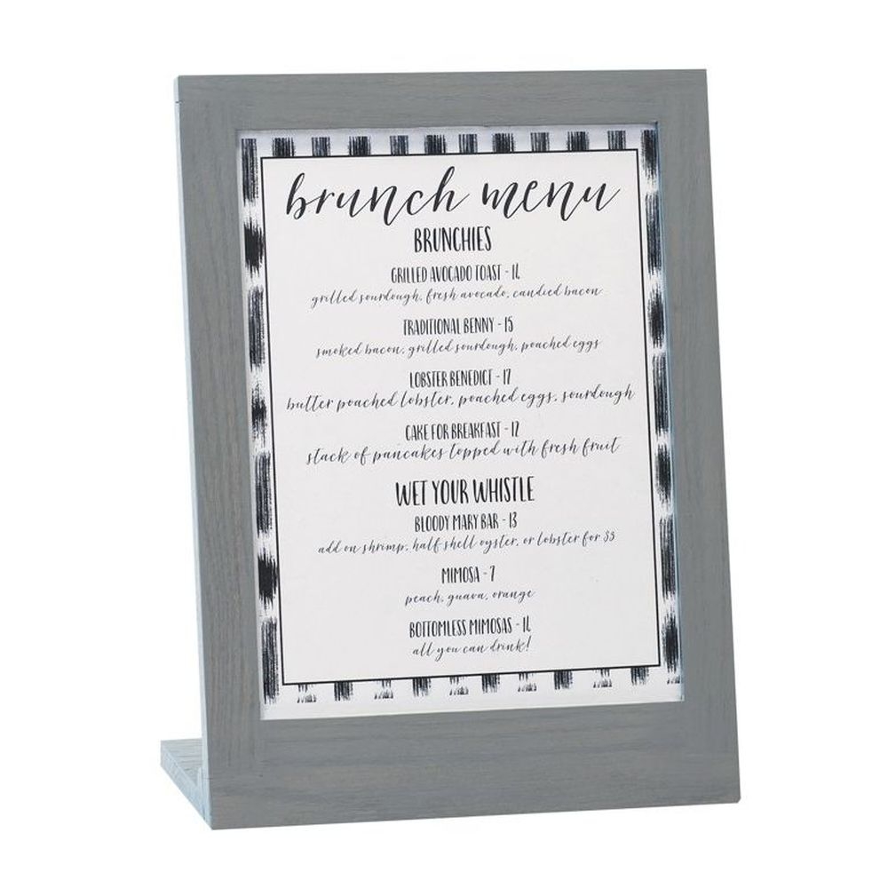 Cal-Mil Oak Ashwood Gray Frame Card Holder, 9 x 4 x 11 inch