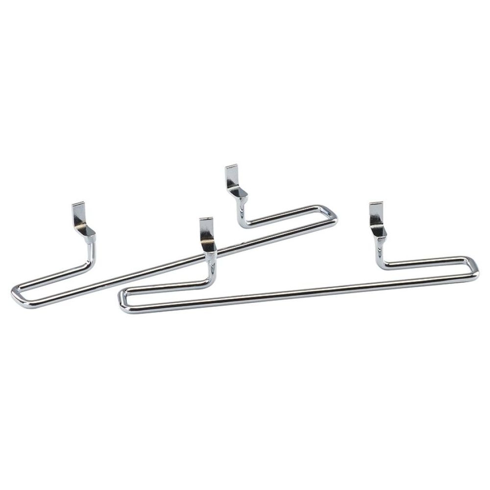 Cal-Mil Pair of Chrome Brackets for Ashwood or Cinderwood Shelves, 11 x 2.25 inch