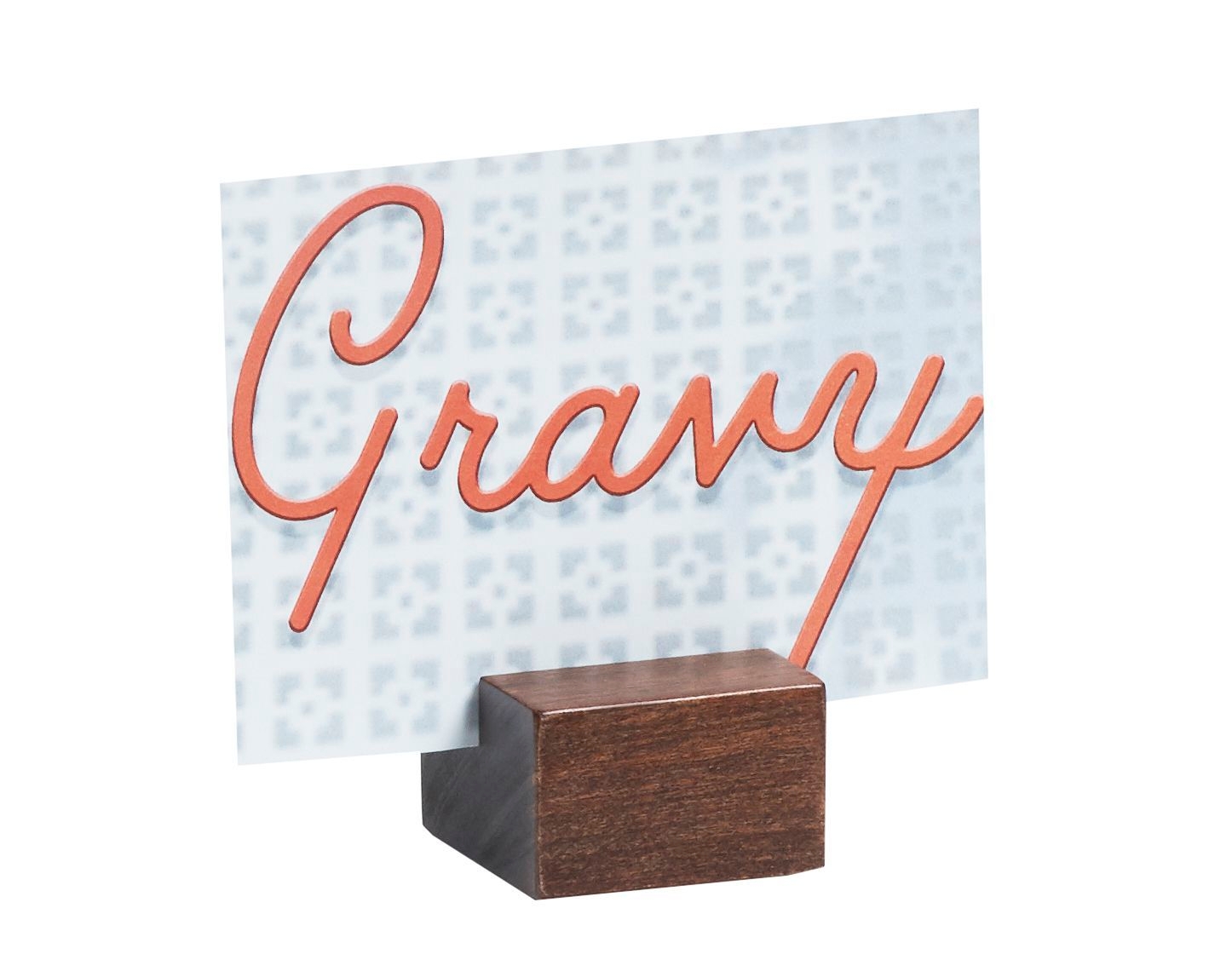 Cal Mil Mid Century Center Cut Card Holder, 1.75 inch Width x 1.75 inch Depth x 1.125 inch Height