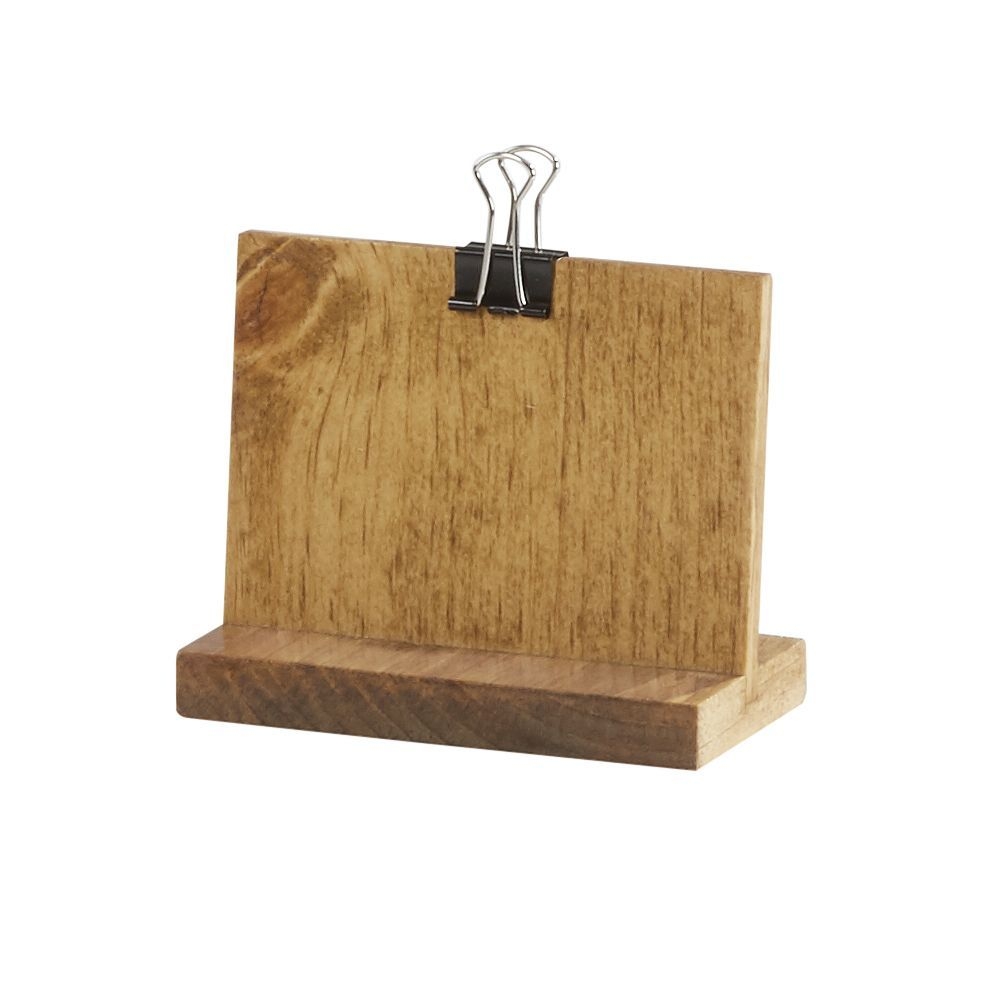 Cal Mil Rustic Pine Wood Madera Clipboard Menu Holder, 4 inch Width x 2 inch Depth x 3.25 inch Height -- 6 per case
