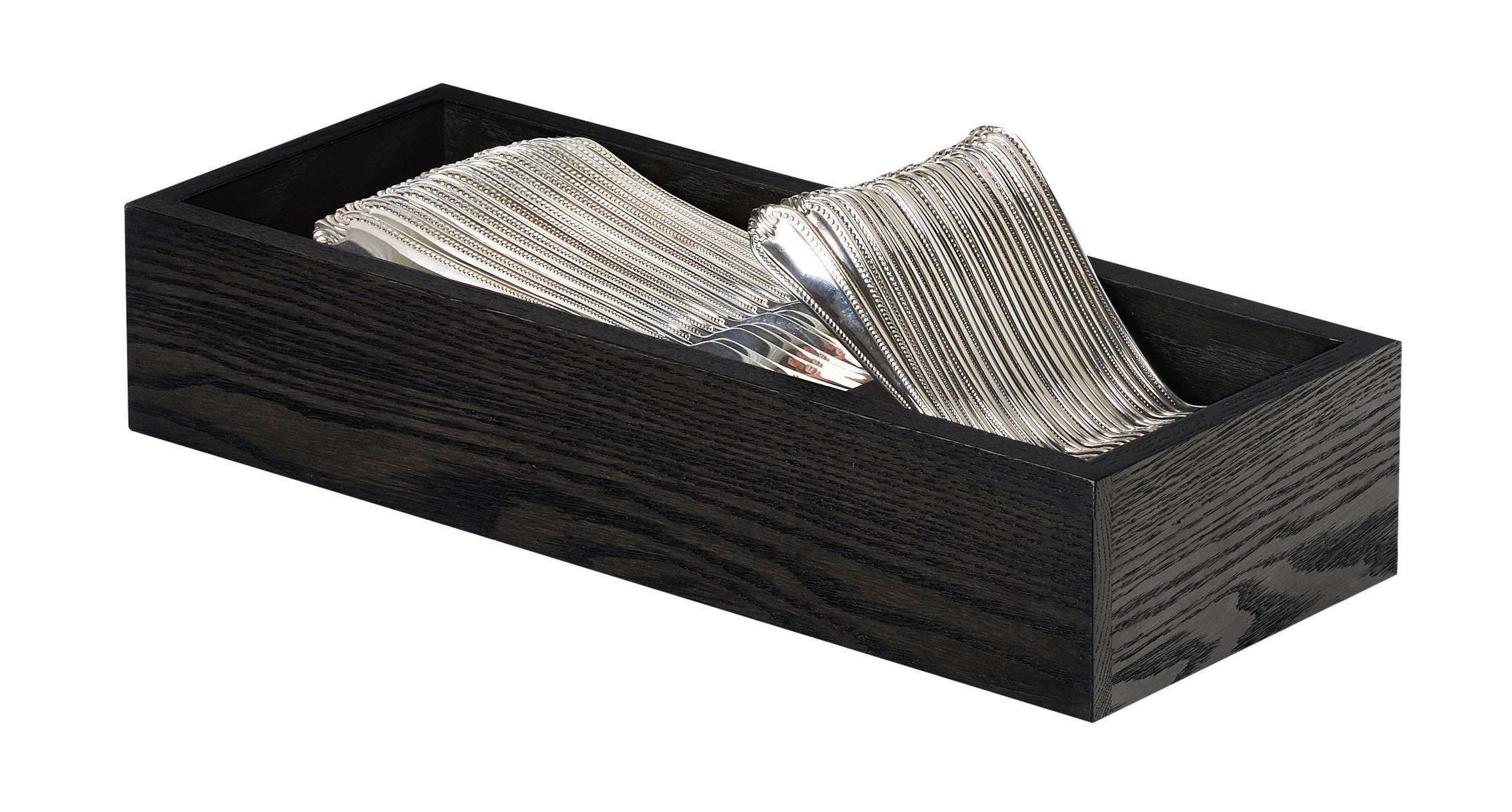 Cal Mil Cinderwood Flatware Organizer, 15.125 inch Width x 5.5 inch Depth x 4.375 inch Height