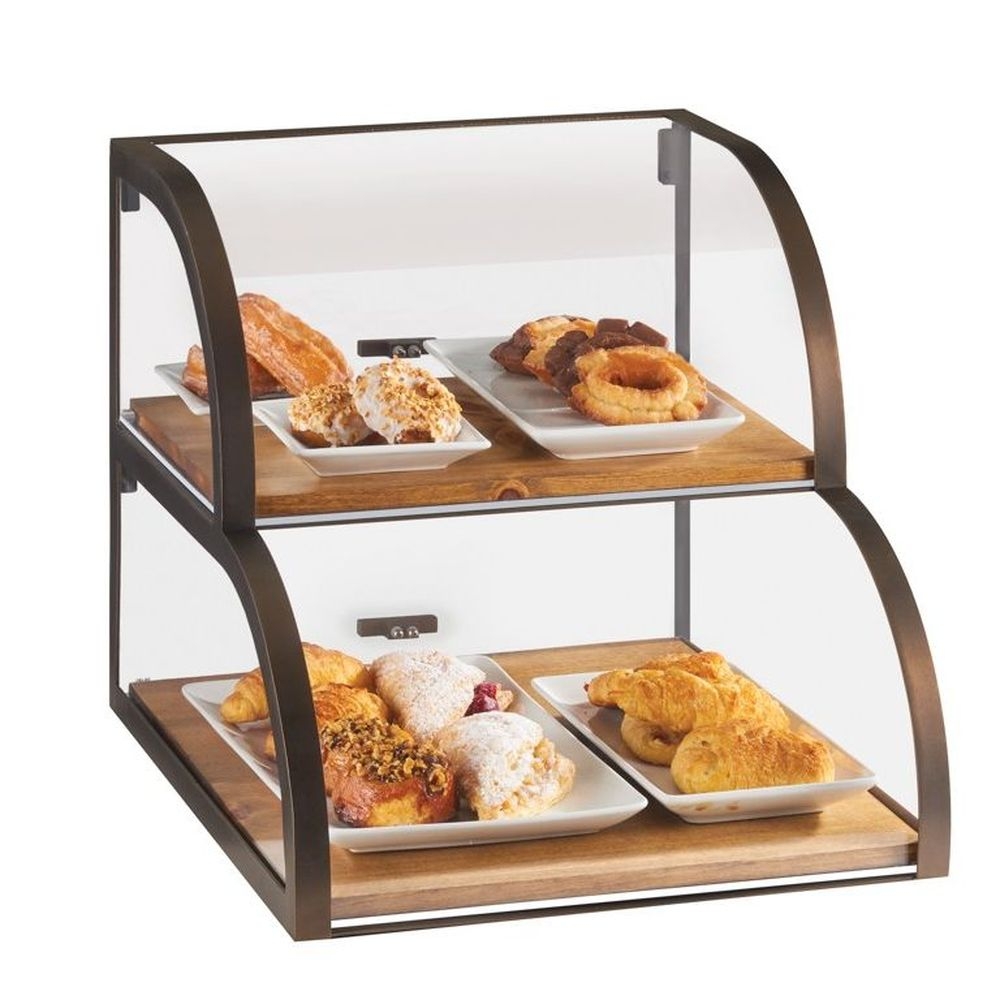 Cal-Mil Sierra 2 Tier Attendant Serve Display Case, 19 x 22 x 18.5 inch
