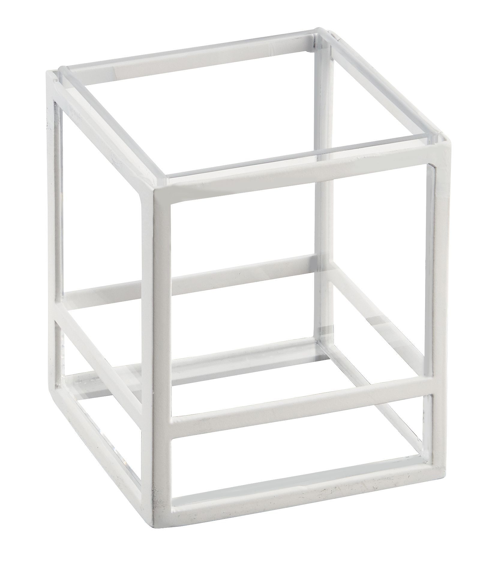 Cal Mil Monterey White Square Presentation Case, 5 inch Width x 5 inch Depth x 6 inch Height