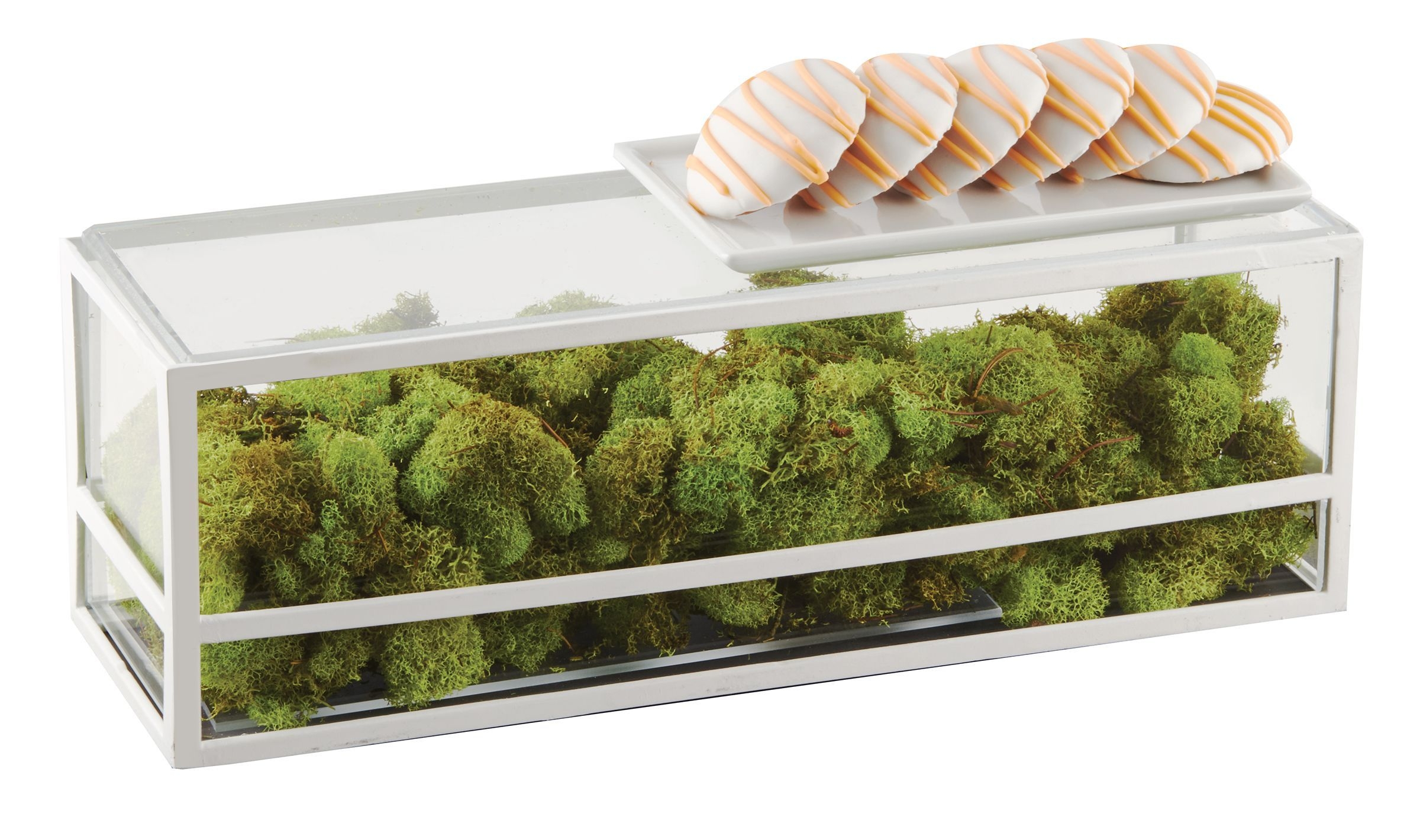 Cal Mil Monterey White Rectangle Presentation Case, 5 inch Width x 15 inch Depth x 5 inch Height