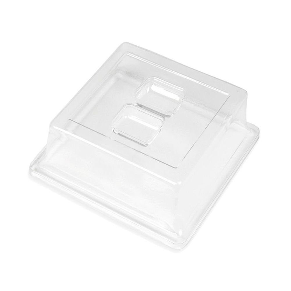 Cal-Mil Clear Plastic Cover for Finn Melamine Tray, 9 inch Width x 9 inch Depth x 3 inch Height -- 3 per case