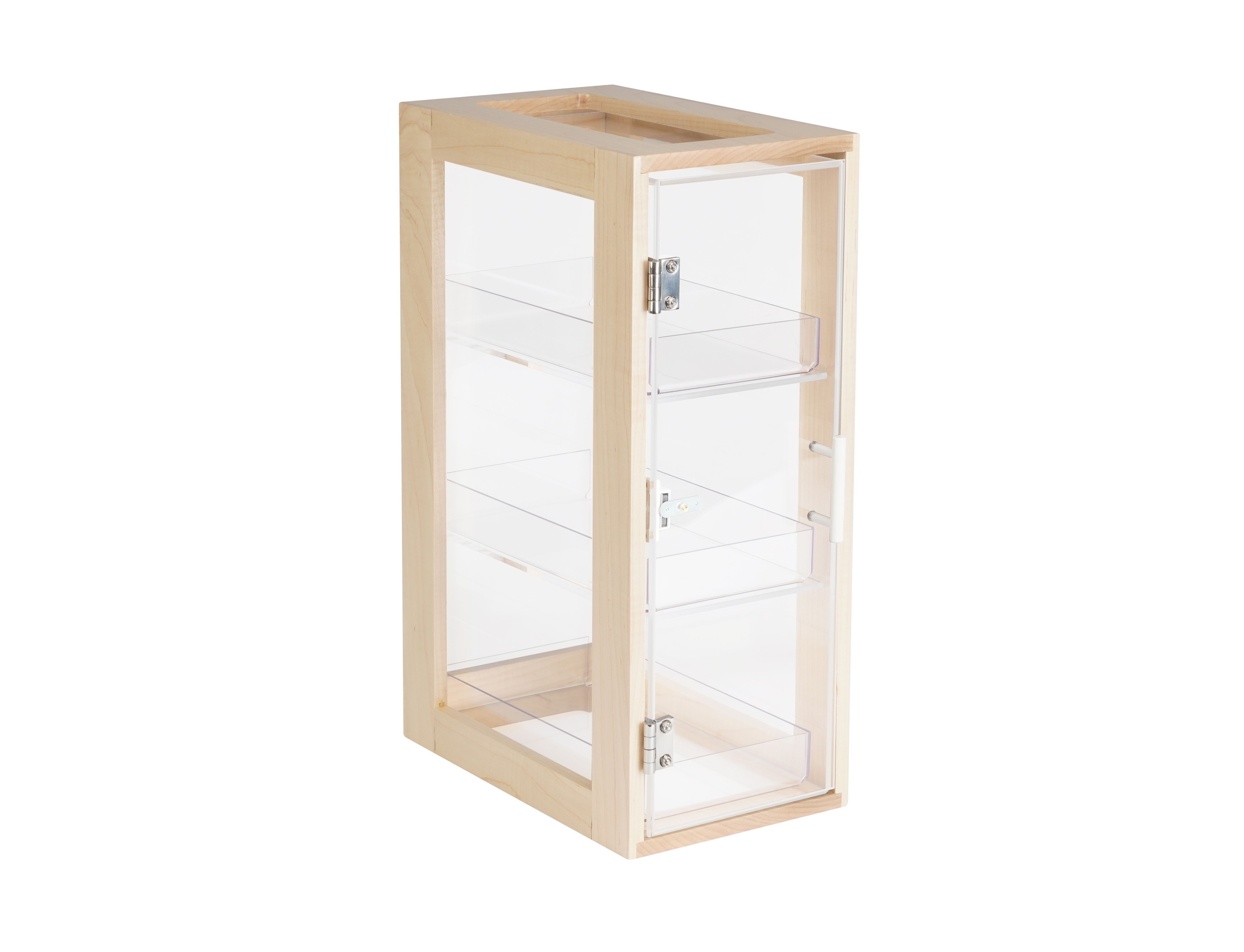 Cal Mil Blonde Bread Case with 3 Clear Drawers, 8 inch Width x 13 inch Depth x 20.5 inch Height