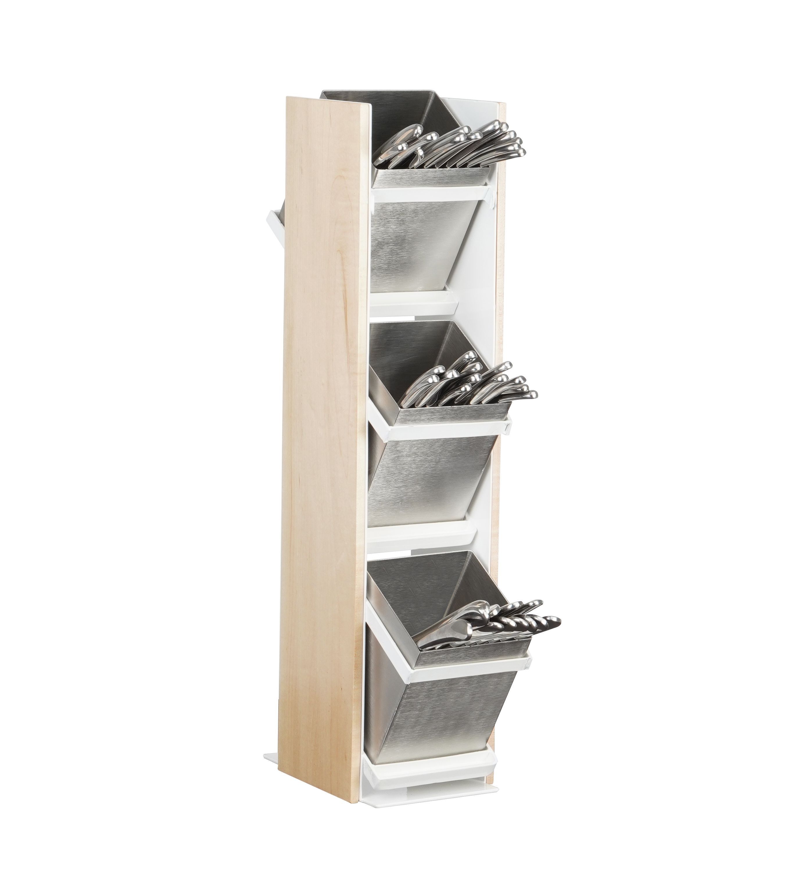 Cal Mil Blonde Flatware Holder, 4.5 inch Width x 7 inch Depth x 21 inch Height