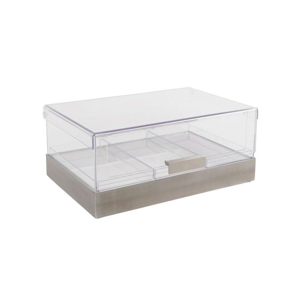 Cal-Mil Display Bin with Stainless Steel Base, 19 inch Width x 12 inch Depth x 8 inch Height