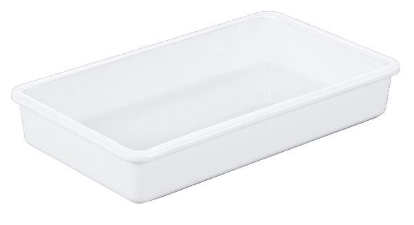 Cal Mil White Melamine Deep Tray, 12 inch Width x 7 inch Depth x 2 inch Height
