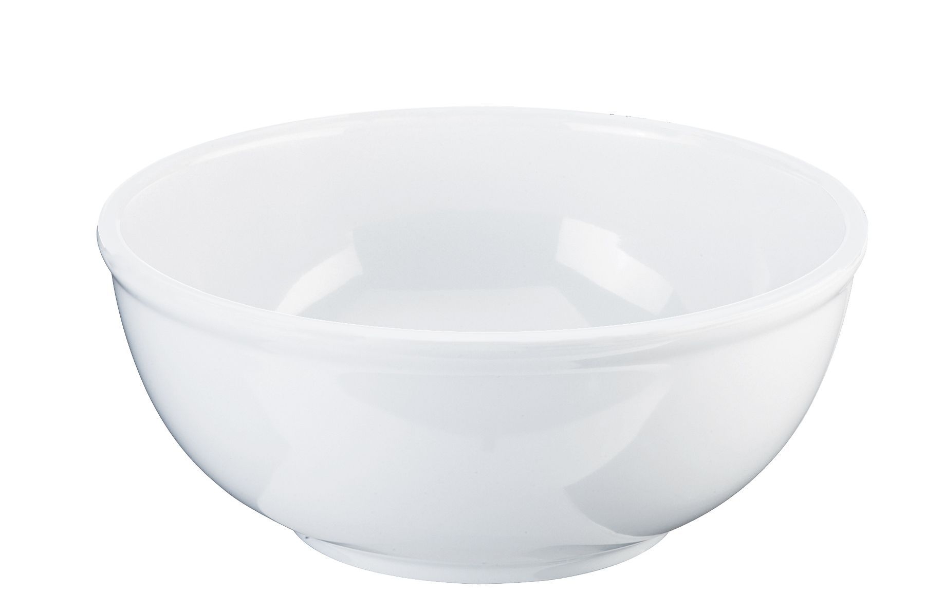 Cal Mil Melamine White Enamel Bowl, 5.5 inch Dia. x 5 inch Height