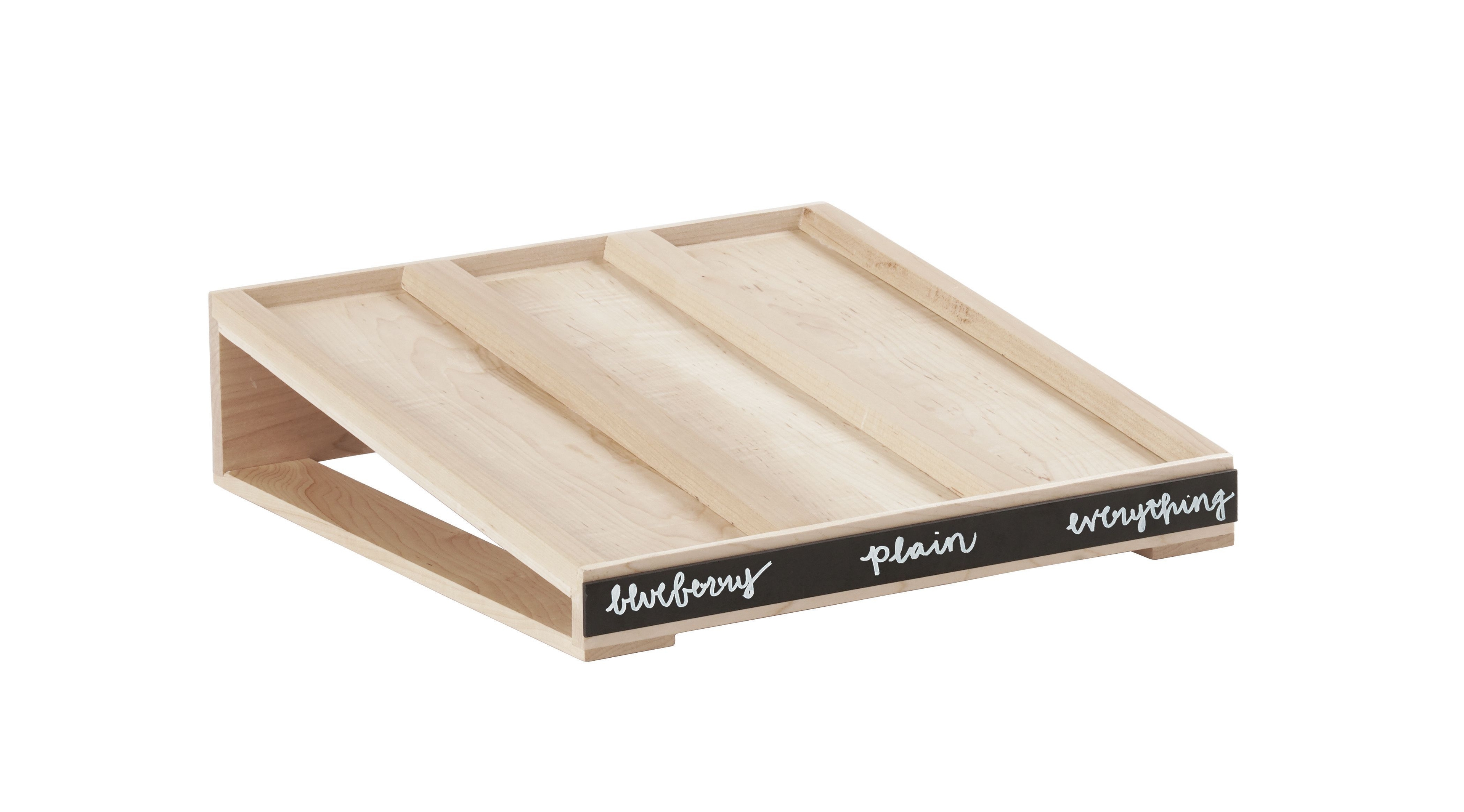Cal Mil Blonde Write-On Bagel Display, 15 inch Width x 16 inch Depth x 4.25 inch Height