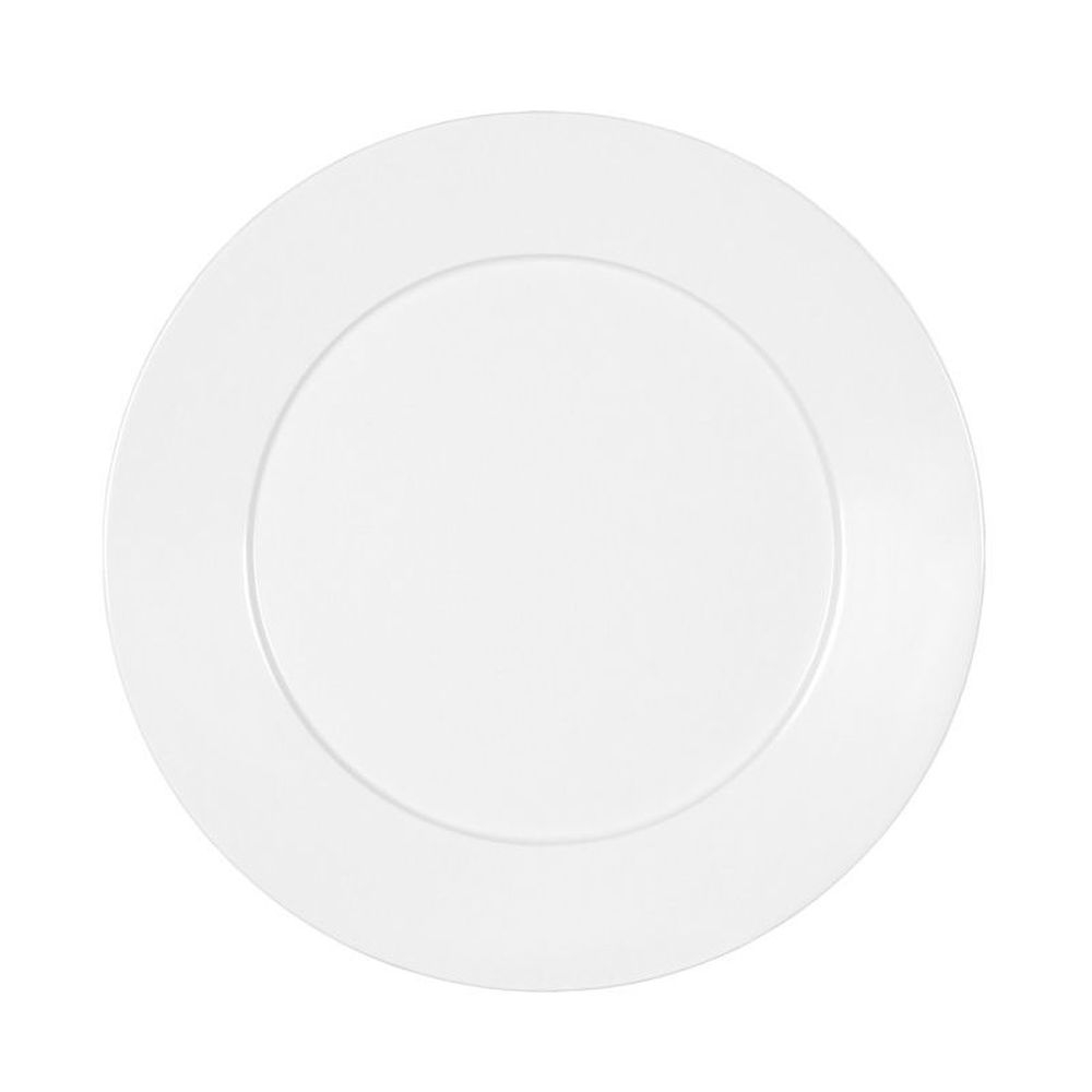 Cal-Mil Classic Rim White Melamine Plate, 9 inch Dia. x 0.75 inch Height