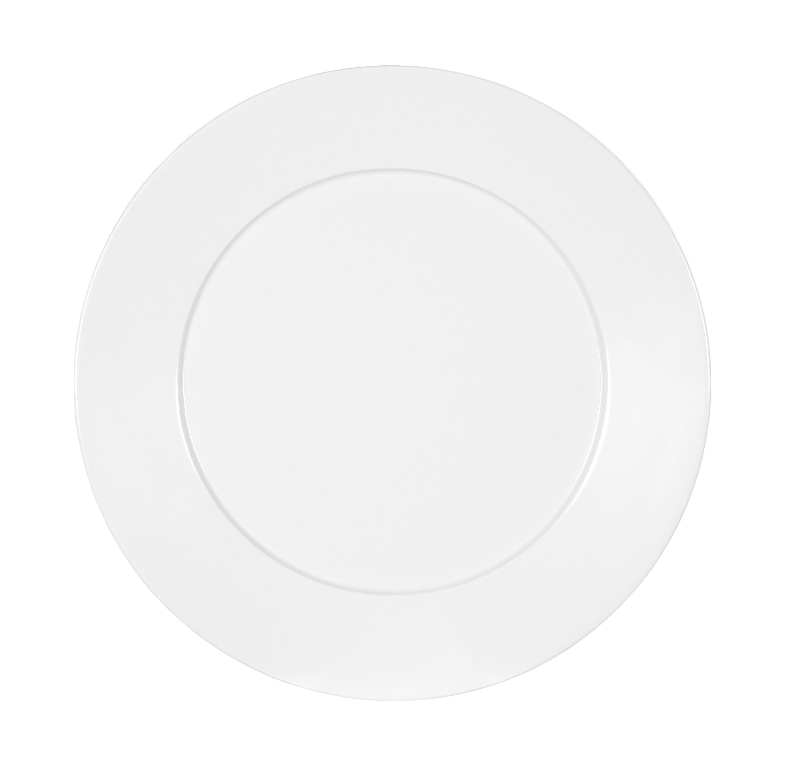 Cal Mil Classic Rim White Melamine Plate, 7 inch Dia. x 0.75 inch Height -- 6 per case
